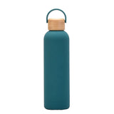 Sports Thermos Cup With Bamboo Lid And Handle,Stainless Steel Vacuum Flasks,Camping Gym Drinkware,Small Mouth Water Bottle,750ml