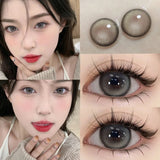 Myopia Color Contact Lenses For Eyes with Multicontact Natural Pupils Korean Grey Lenses 1 Pair(2Pcs) Fast Shipping