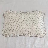 INS Ruffle Edge Gauze 100% Cotton Princess Pillow Case 30X50 48X74cm Breathable Pillowcase Decorative for Home Bedding Bedroom