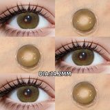 Natural Color Big Diameter Colored Contacts 2pcs High Moisture Half Yearly Lenses 0.00D No Power