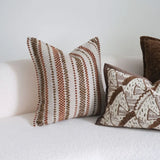 Brown Pillowcase Cotton Jacquard Waist Pillow Case Living Room Sofa Cushion Cover Comfortable Soft Home Hotel Decor Cushion Case