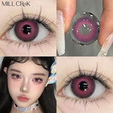 2pcs Korean Colorld Contact Lenses with diopter Pink Pupils Contact Lenses Natural Beauty Soft Lenses Fast Shipping