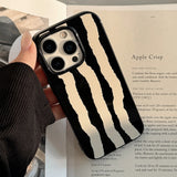 Luxury Personality Striped Soft Phone Case For iPhone 16 15 14 13 12mini 11 Pro Max XS XR X 7 8 Plus Shockproof Protective Cover