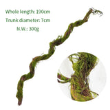 Wall Hanging Artificial Large Cherry Tree Trunk Branches Fake Creeper Plants With Moss Twig Vine Liana Garden Outdoor Home Decor