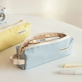 Portable Multi-functional Pencil Case Water-resistant Large Capacity Stationery Bag Handheld Nylon Storage Bag