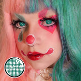1 Pair Cosplay Color Contact Lenses Halloween Mesh Series Red White Blue Coloured Lenses  for Eyes Anime Accessories