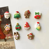 10Pcs Mini Cute Christmas Fridge Magnet Christmas Decorations Gifts Home Decor