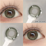 Raw Cocoa Hazel Brown Contact Lenses Half Year Natural Lens For Korean Bare Skin No-Makeup Campus Casual Wear 2PCS