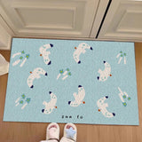 Seagull PVC Welcome Doormat Chic Cartoon Birds Cuttable House Entrance Mat Carpet Anti Dust Pad Outdoor Aesthetic Home Decor