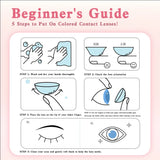 2Pcs Half Year Fixed-Axis Lens Purple Contact Lenses Lovely Colored  Lens Light Transparent Natural Cute Look