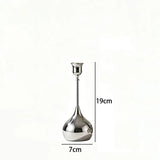 Silver Metal Candle Holder,Romantic Wedding Festival Dinner Table Candlelight,Hotel Living Room Home Decoration Candlestick