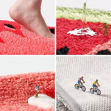 Tufting Fruit Bathroom Mat Soft Apple Orange Banana Lemon Carpet Bathmat Bedroom Rug Floor Pad Doormat Aesthetic Home Decor