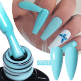 7ml Rubber Base Nail Gel Polish Nude Milky White DIY Nail Art Soak Off Gel Polish Semi Permanent Painting UV Vernis