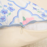 2pcs Floral Print Lace Pillowcase Rural Living Room Sofa Cushion Cover Home Decor Machine Washable Comfortable Soft Breathable