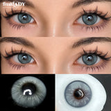 1 Pair Blue Colored Contact Lenses Natural Pupils Eyes Soft lenses Soft Contacts 14.20mm