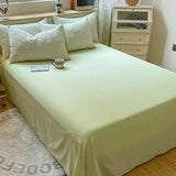 Solid Striped Jacquard Comforter 4 Piece Sets Simple Pure Cotton Skin-Friendly Breathable Bedding Set Soft Fitted Sheet for Home