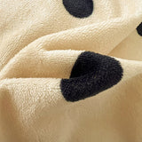 Polka Dot Milk Velvet Duvet Cover Thick Plush Warm Winter Comforter Cover Queen King Size Soft Cozy Quilt Cover and Pillowcases