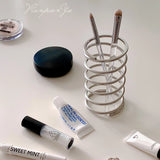 Stainless Steel Toothbrush Holder Metal Bathroom Accessories Tool for Toothpaste Makeup Brush Storage Rack Home Decoration