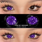1 Pair Cat Eyes Crazy Lenses Vampire Lenses for Halloween Cosplay Eye Contacts White Lenses Anime Black Colored Lenses