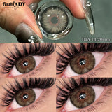 1 Pair Siri Series Colored Contact Lenses Natural Brown Pupils Eyes Contact lenses Green Soft Contacts 14.20mm