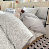 New ancient washed imitation cotton printing cloud feeling four-piece set household machine washable dormitory three-piece set