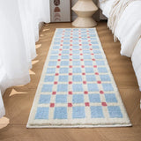 Long Tufting Grids Bathroom Mat Living Room Carpet Bathmat Bedroom Bedside Rug Soft Floor Pad Aesthetic Home Decor