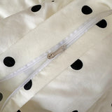 2025 new soft waxy waxy wash quilt cover Knitted double layer single bed sheet Little fresh polka dot bedding