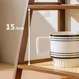 Countertop Organizer 2 Layer Coffee Cup Holder Multipurpose Bamboo Storage Shelf for Hotel Apartment Dressing Table Kitchen Home