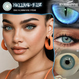 2Pcs Natural Color Contact Lenses Brown Contacts Gray Beautiful Pupils Blue Eye Lenses Yearly Green Beauty Makeup Lens