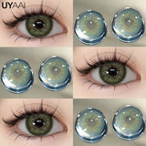 1 Pair New Color Contact Lens Natural Pupils Green Lens Makeup Colored Pupils Gray  Brown Contact Lenses y2k Beauty