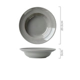 Nordic Style Ceramic Disc High-end Solid Versatile Dining Plate Household Pasta Serving Plates Minimalist Western Tableware