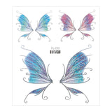 3D Fairy Butterfly Wings Shiny Tattoo Sticker Waterproof Eyes Face Body Art Fake Tattoos For Women Makeup Dance Music Festival