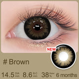 14.5mm Contact Lenses With Diopters Makeup Brown/Gray/Black Colored Eye Contacts 6 Months