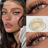 1pair Natural Colored Contact Lenses Brown Eye Lenses Gray Makeup Eyes Pupils Lens Yearly Green Beautiful Pupils Yearly