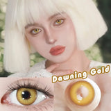 2pcs 1pair Cyber Series Halloween Colored Contact Lenses for Makeup Eyes Big Pupils Red Contact Lenses Brown Lens Myopia