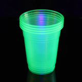 100Pcs Neon Glow Plastic Party Cups Neon Colors Cups For UV Black Light Reactive Neon Birthday Glow in the Dark Party Supplie