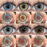 1 Pair Gray Lenses Brown Colored Contact Lenses for Eyes Korean Style Big Eye Lenses for Woman Natural Beauty Pupils