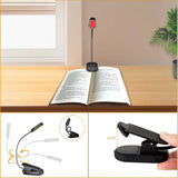 620nm Red Clip-On Book Light Rechargeable Portable Reading Light No Blue Light Eye Care for Bedtime Migraine Relief Night Light