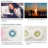 1 Pair Fashion Colored Contact Lenses Popular Natural Gray Brown Beauty Pupils Black Eyes Lens Yearly Blue Eyes Contact
