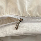 Korean Princess Style Lace Ruffles Soft Washed Cotton Skin-friendly Bedding Set Duvet Cover Bed Sheet/Fitted Sheet Pillowcases