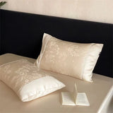 Luxury 100% Eucalyptus Lyocell Pillowcase 1pcs Smooth Silky Embedded Rope Jacquard Summer Cooling Envelope Style Pillow Cover