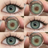 Color Contact Lenses for Eyes Gray Lense Brown Contact Blue Eyes Lenses Colorful Makeup Contact Lens Yearly 2pcs/pair