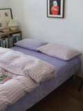 Thiened Milk Velvet Bedding Set Winter Warm Double-Sided Fce Duvet Cover Purple Velvet Bedding Kit for Cold Weather