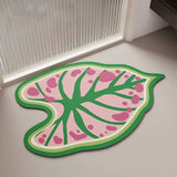 Modern Tropical Monstera Leaf Bathroom Mat Soft Diatom Mud Anti-Slip Shower Rug Fast Water Absorbing Toilet Entrance Floor Pad
