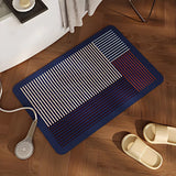 Ins Style Striped Diatom Mud Bath Mat Super Absorbent Quick Dry Bathroom Rug Non-Slip Entrance Doormat for Modern Home Decor