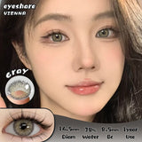 1 Pair Colored Contact Lenses for Eyes Natural Lenses for Eyes Blue Contact Lenses Gray Pupils Yearly Color Lens Eye