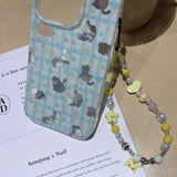 Cute Cat Animal Bracelet Pendant Phone Case For Iphone 15Pro 16ProMax 13 14 15 16 Pro Max 16Pro 13Pro 14Pro Cover Fundas