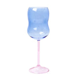 1pc Champagne Glass Handmade Color Glass Wine Goblet Juice Cup Heat-Resistant Water Cup Drinking Wine Glass Cocktail-glass