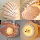 Exquisite Room Decor Shell Night Light Tray Jewelry Box Hom Living Decor Bedroom Desk Decoration Indoor Crafts Birthday Gift