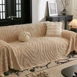 Simple Plush Sofa Cover Anti Slip, 2, 3 Seats, Soft Velvet Couch Cover for Living Room, Armchair Slipcover, Towel Blanket